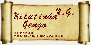 Milutinka Gengo vizit kartica